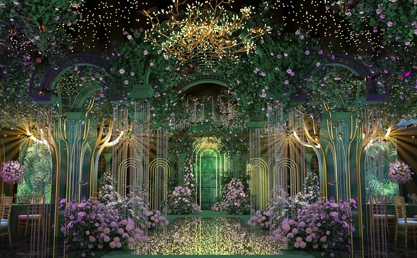 沙依巴克奇妙森林婚礼堂效果展示